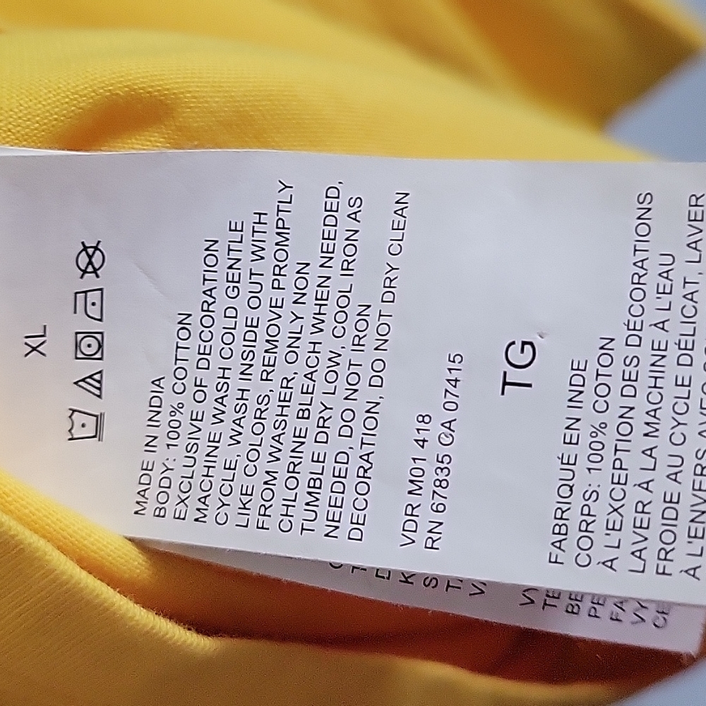 Nautica Mens Yellow/Camo long sleeve T-shirt - Sz XL 100% Cotton Streetwear Logo - Picture 6 of 6